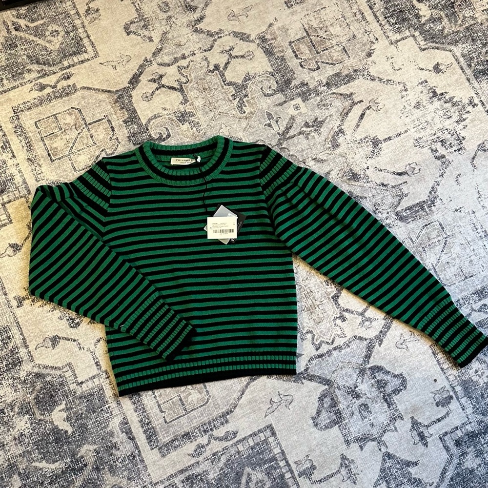 PHILOSOPHY DI LORENZO SERAFINI Striped Long-Sleeved Sweater